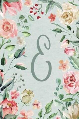 Cover of 2020 Weekly Planner, Letter/Initial E, Teal Pink Floral Design