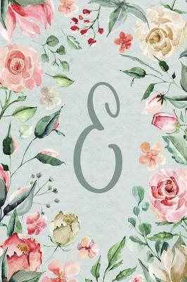 Cover of 2020 Weekly Planner, Letter/Initial E, Teal Pink Floral Design