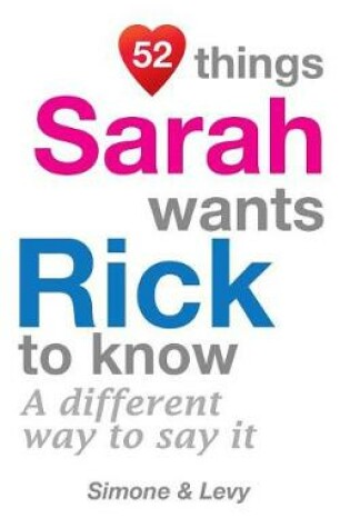 Cover of 52 Things Sarah Wants Rick To Know