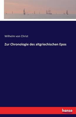 Book cover for Zur Chronologie des altgriechischen Epos