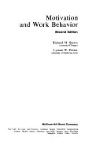 Cover of Motivation and Work Behavior