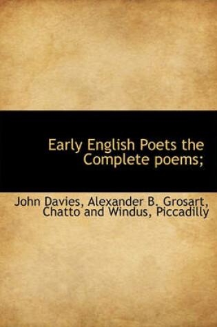 Cover of Early English Poets the Complete Poems;