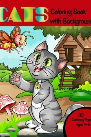 Cover of Cat Coloring Book with Background