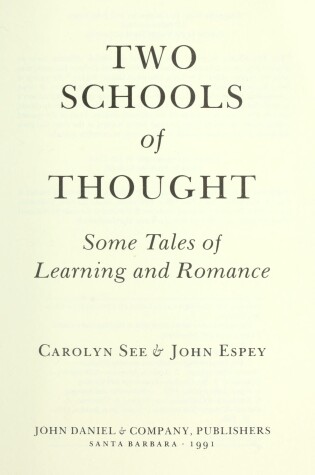 Cover of Two Schools of Thought
