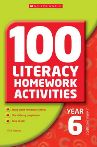 Cover of 100 Literacy Homework Activities Year 6
