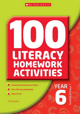 Book cover for 100 Literacy Homework Activities Year 6