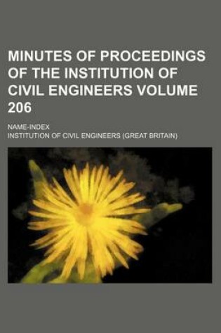 Cover of Minutes of Proceedings of the Institution of Civil Engineers Volume 206; Name-Index