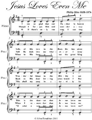 Book cover for Jesus Loves Even Me Easy Piano Sheet Music