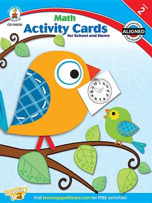 Book cover for Math Activity Cards for School and Home, Grade 2