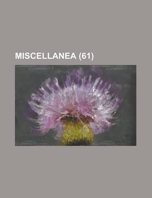 Book cover for Miscellanea (61)