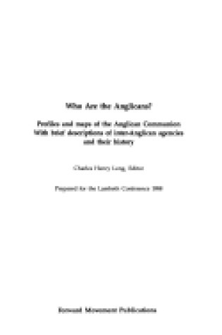 Cover of Who Are the Anglicans?