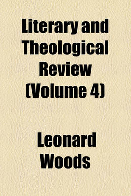 Book cover for Literary and Theological Review Volume 4