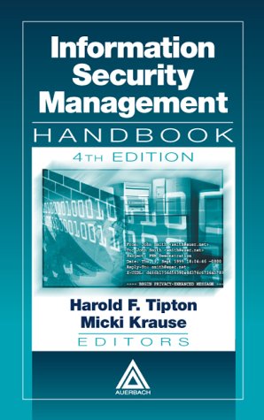 Cover of Information Security Management Handbook, Fourth Edition, Volume I