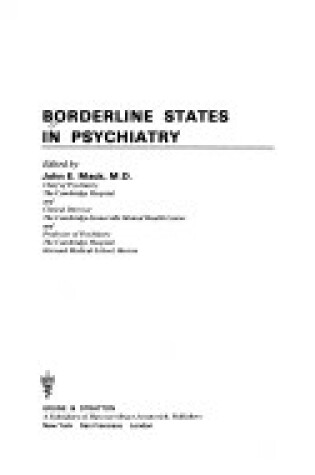 Cover of Borderline States in Psychiatry