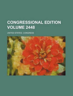 Book cover for Congressional Edition Volume 2448