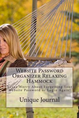 Book cover for Website Password Organizer Relaxing Hammock