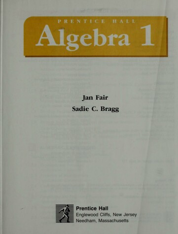 Book cover for Prentice Hall Algebra One