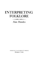 Book cover for Interpreting Folklore