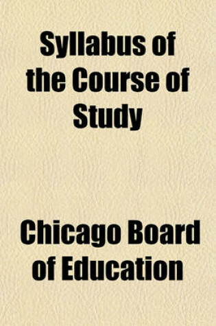 Cover of Syllabus of the Course of Study