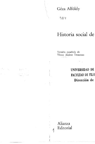 Cover of Historia Social de Roma