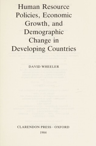 Cover of Human Resource Policies, Economic Growth and Demographic Change in Developing Countries