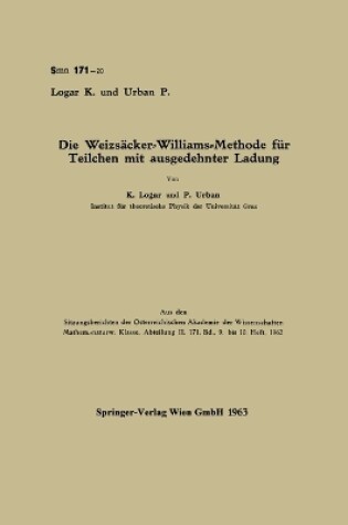 Cover of Die Weizs�cker-Williams-Methode f�r Teilchen mit ausgedehnter Ladung