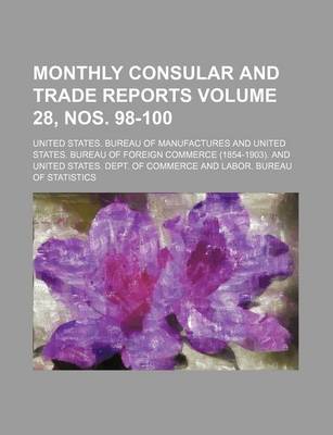 Book cover for Monthly Consular and Trade Reports Volume 28, Nos. 98-100