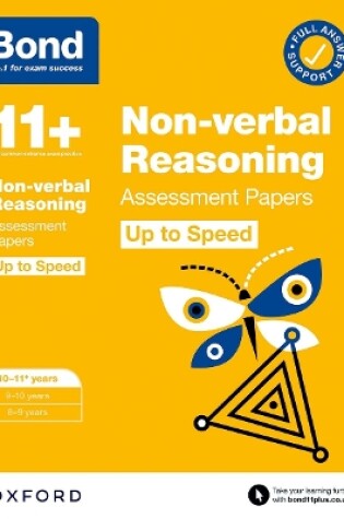 Cover of Bond 11+: Bond 11+ Non-verbal Reasoning Up to Speed Assessment Papers with Answer Support 10-11 years: Ready for the 2024 exam
