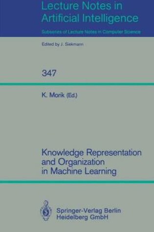 Cover of Knowledge Representation and Organization in Machine Learning