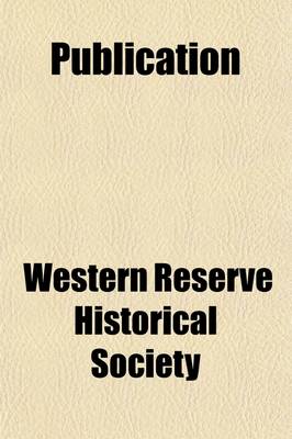 Book cover for Publication Volume 11