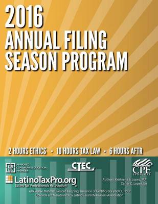 Book cover for 2016 Annual Filing Season Program