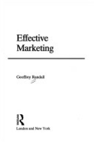 Cover of Effective Marketing