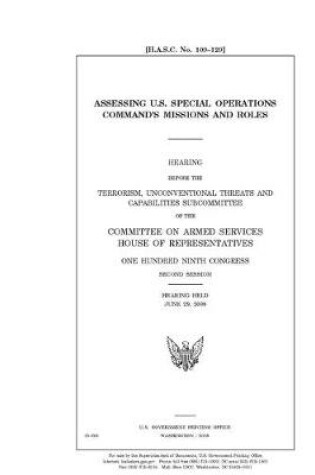 Cover of Assessing U.S. Special Operations Command's missions and roles