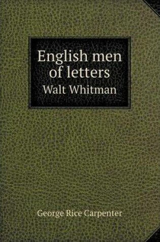 Cover of English Men of Letters Walt Whitman