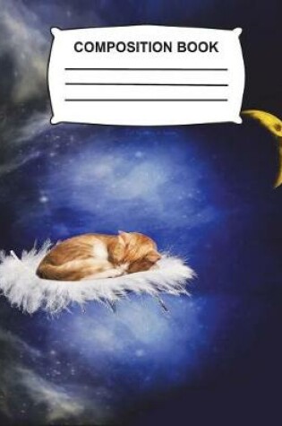 Cover of Composition Book - Cat Napping in Space