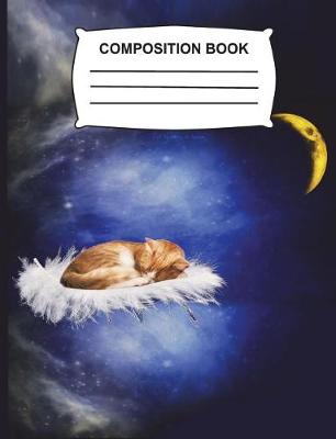 Book cover for Composition Book - Cat Napping in Space