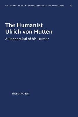 Book cover for The Humanist Ulrich von Hutten