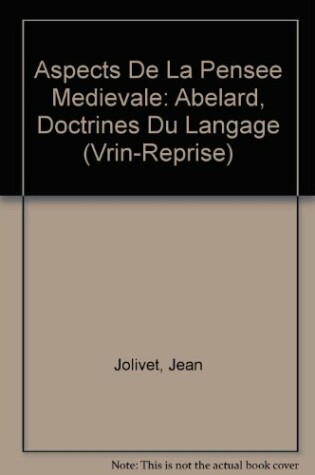 Cover of Aspects de la Pensee Medievale