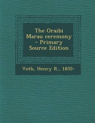 Cover of The Oraibi Marau Ceremony