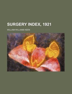 Book cover for Surgery Index, 1921