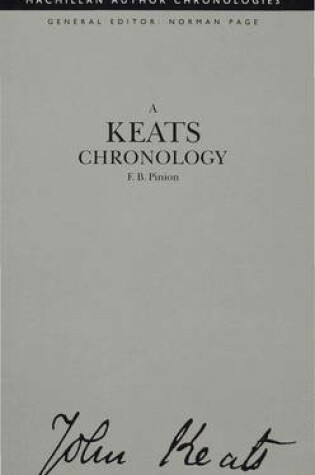 Cover of A Keats Chronology