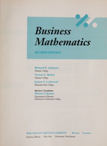 Book cover for Business Math