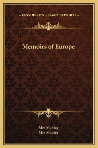 Cover of Memoirs of Europe