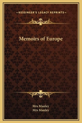 Book cover for Memoirs of Europe