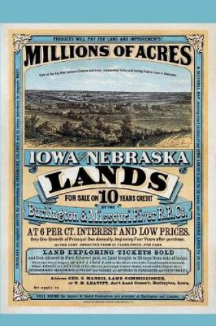 Cover of Burlington and Missouri River RR Ad for Land Grant Tracts in Iowa & Nebraska
