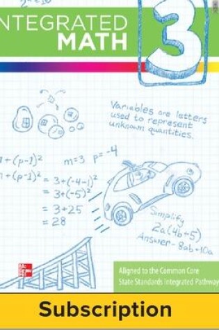 Cover of Integrated Math, Course 3, Student Bundle, 6-year Subscription