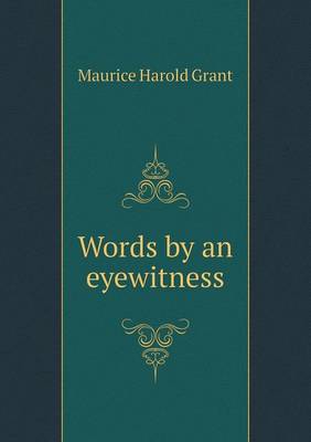 Book cover for Words by an eyewitness