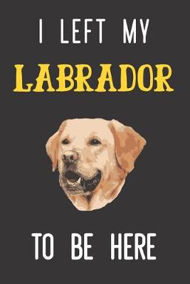 Book cover for I Left My Labrador To Be Here