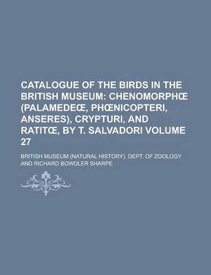 Book cover for Catalogue of the Birds in the British Museum Volume 27