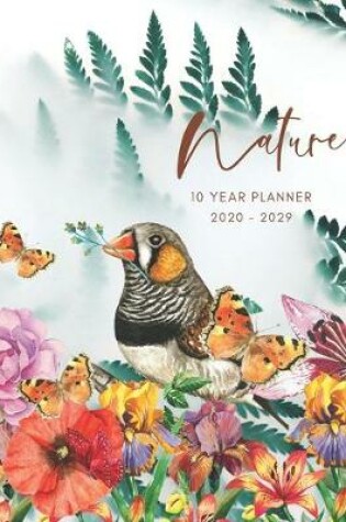 Cover of 2020-2029 10 Ten Year Planner Monthly Calendar Nature Goals Agenda Schedule Organizer